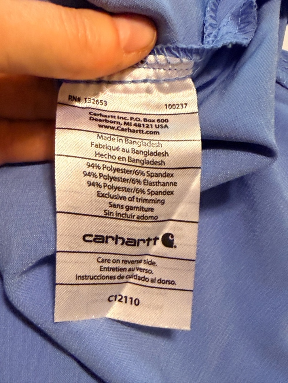 Carhartt Women's Force® Cross-Flex Modern Fit V-Neck Top - Picture 7 of 8